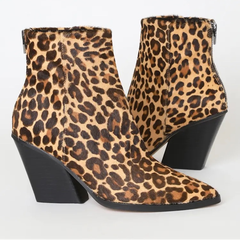 NWT Leopard Print Calf Hair Bootie